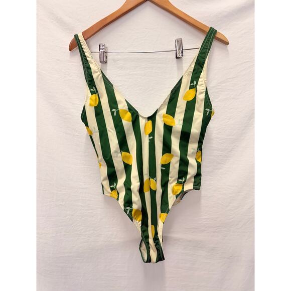 Solid‎ & Striped Anne-Marie Swimsuit Lemon Summer Swim Medium Malibu Italy - Picture 3 of 5